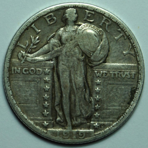 Standing liberty quarter - liberty, 1919