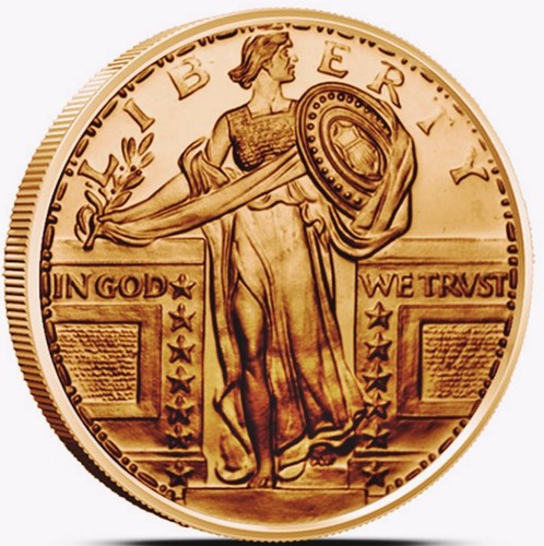 Unze copper round standing - round,